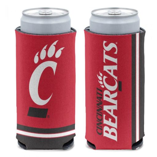 Cincinnati Bearcats 12 oz Red Slim Can Cooler Holder