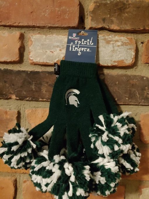 Michigan State Spartans Green Spirit Fingerz Womens Stretch Gloves