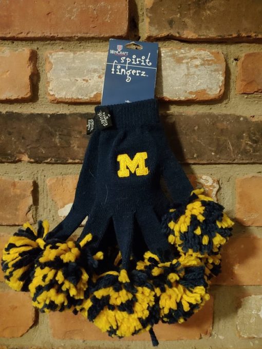 Michigan Wolverines Navy Spirit Fingerz Womens Stretch Gloves