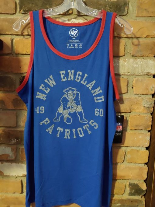 New England Patriots MEDIUM Men's Blue Tank Top