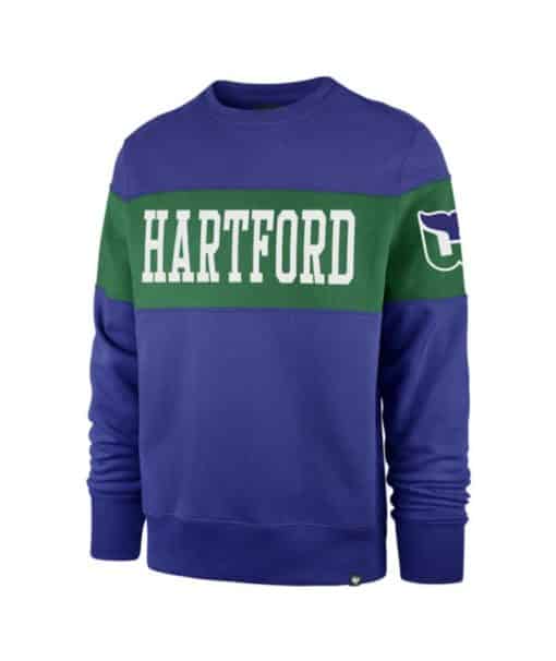 Hartford Whalers Men’s 47 Brand Blue Crew Long Sleeve Pullover