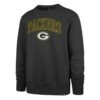 Green Bay Packers Men's 47 Brand Charcoal Crew Long Sleeve Pullover