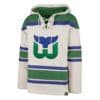 Hartford Whalers Men's 47 Brand Vintage Oatmeal Pullover Jersey Hoodie