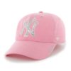 New York Yankees Women's 47 Brand Sparkle Pink Rose Clean Up Adjustable Hat