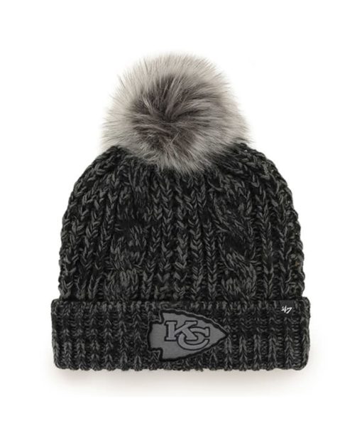 Kansas City Chiefs Women's 47 Brand Black Arctic Meeko Cuff Knit Hat