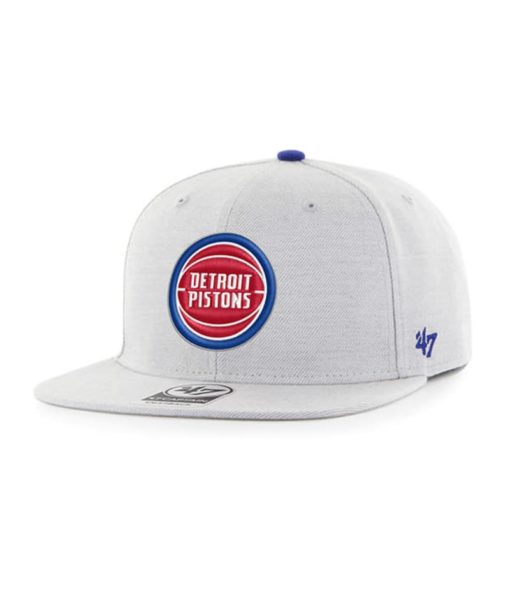 Detroit Pistons 47 Brand Gray Boreland Snapback Hat