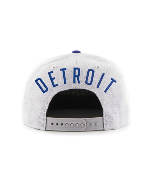 Detroit Pistons 47 Brand Gray Boreland Snapback Hat - Image 2