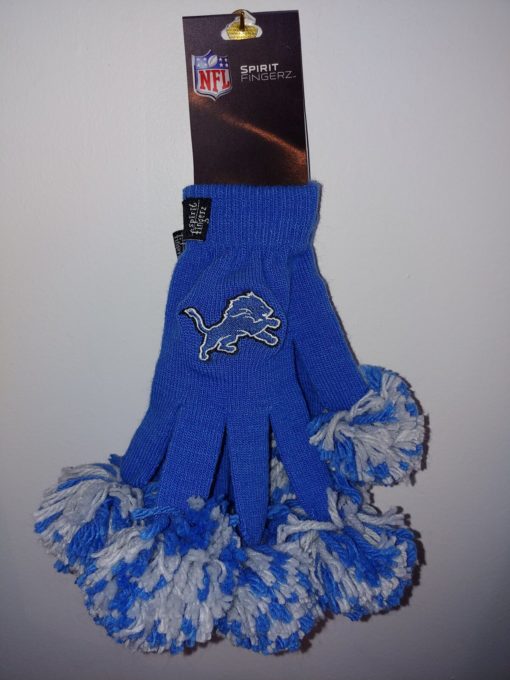 Detroit Lions Blue Spirit Fingerz Womens Stretch Gloves
