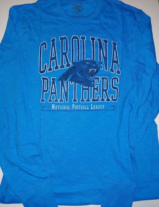 Carolina Panthers Scrum Long Sleeve Shirt Mens Glacier Blue 47 Brand