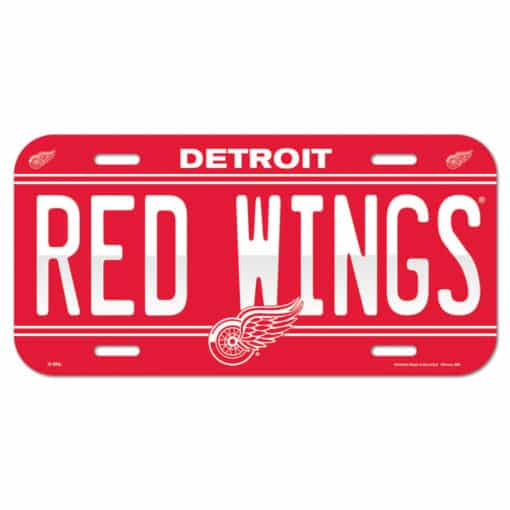 Detroit Red Wings Red License Plate