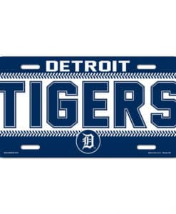 Detroit Tigers Blue Plastic License Plate