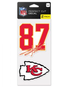 Kansas City Chiefs Set of 2 Die Cut 4" x 4" Decals Travis Kelce