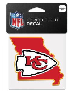 Kansas City Chiefs Missouri 4" x 4" Perfect Cut Color Decal