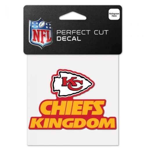 Kansas City Chiefs Slogan 4" x 4" Perfect Cut Color Decal