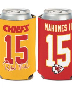 Kansas City Chiefs 12 oz Red Yellow Patrick Mahomes II Can Cooler Holder