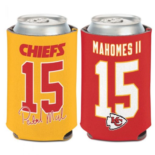 Kansas City Chiefs 12 oz Red Yellow Patrick Mahomes II Can Cooler Holder