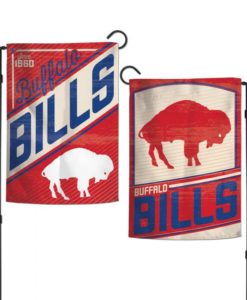 Buffalo Bills Two Sided Retro 12"x18" Garden Flag