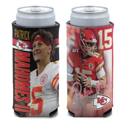 Kansas City Chiefs Patrick Mahomes Black 12 oz Slim Can Cooler Holder