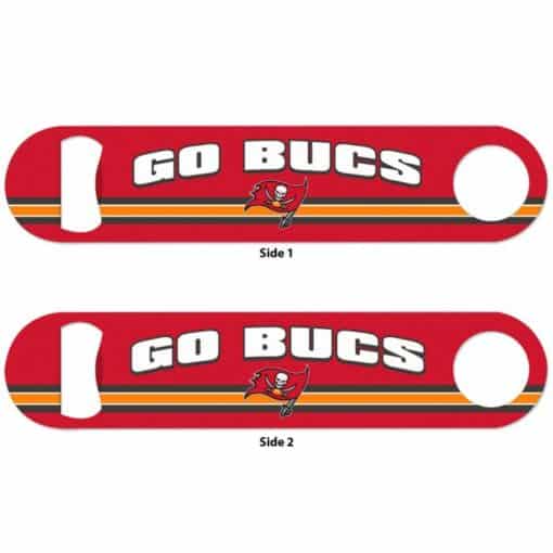 Tampa Bay Buccaneers Red Metal Bottle Opener 2-Sided