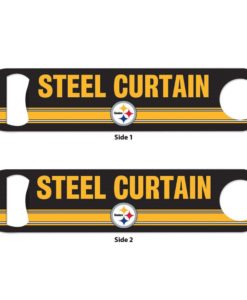 Pittsburgh Steelers Black Metal Bottle Opener 2-Sided