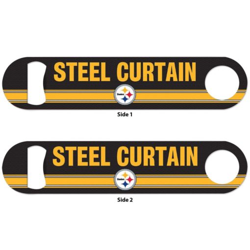 Pittsburgh Steelers Black Metal Bottle Opener 2-Sided