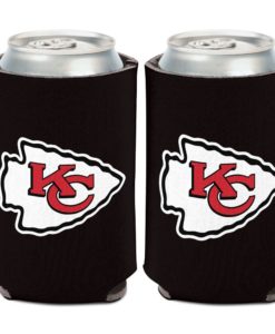 Kansas City Chiefs 12 oz Black Logo Can Cooler Holder