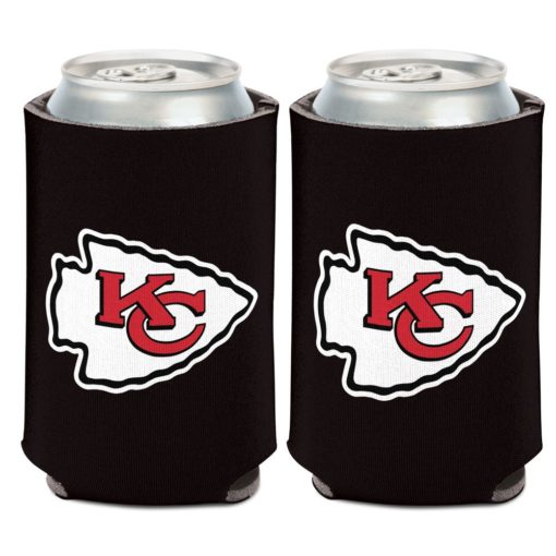 Kansas City Chiefs 12 oz Black Logo Can Cooler Holder