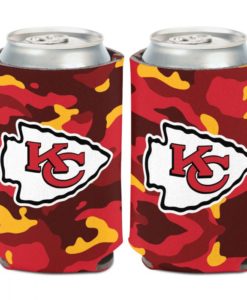 Kansas City Chiefs 12 oz Camo Red Can Cooler Holder