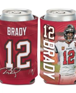 Tampa Bay Buccaneers Tom Brady 12 oz Red Can Cooler Holder