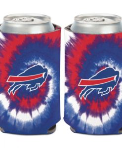 Buffalo Bills 12 oz Tie Dye Blue Red Can Cooler Holder