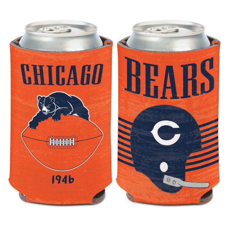 Chicago Bears Retro 12 oz Orange Can Cooler Holder Detroit Game Gear