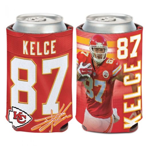 Kansas City Chiefs 12 oz Red Travis Kelce Can Cooler Holder