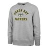 Green Bay Packers Men's Gray 47 Brand Varsity Crew Long Sleeve Pullover