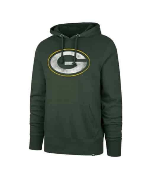 Green Bay Packers Men's 47 Brand Dark Green Pullover Hoodie
