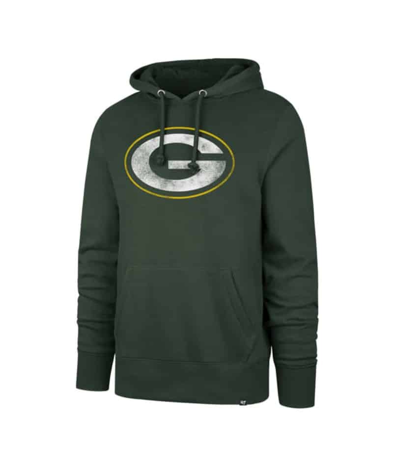 Green Bay Packers Men's 47 Brand Dark Green Pullover Hoodie - Detroit ...