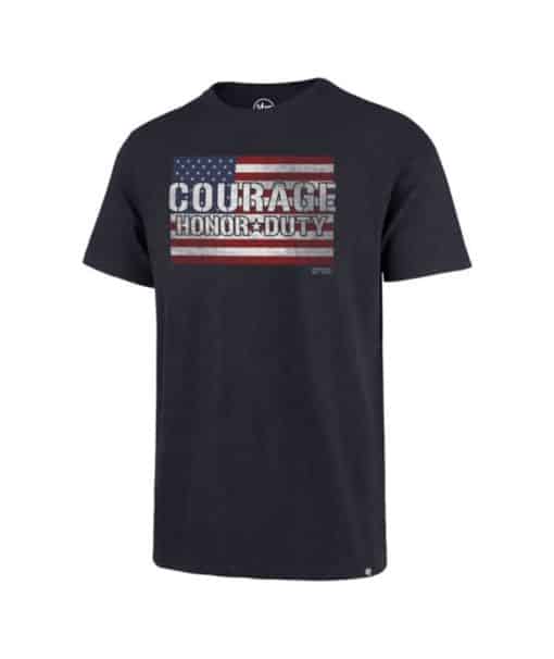 USA Flag 47 Brand OHT Vintage Navy Courage Honor Duty T-Shirt Tee