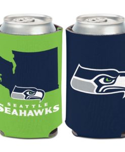 Seattle Seahawks 12 oz State Navy Can Cooler Holder