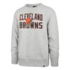 Cleveland Browns Men's 47 Brand Gray Crew Long Sleeve Pullover