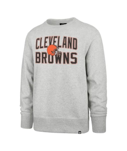 Cleveland Browns Men's 47 Brand Gray Crew Long Sleeve Pullover