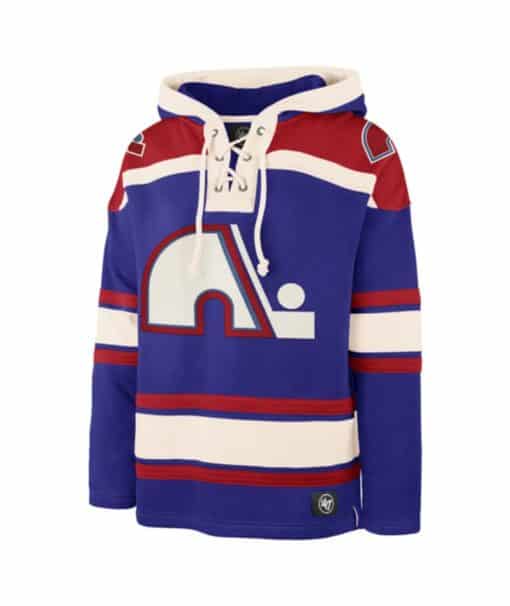 Quebec Nordiques Men's 47 Brand Blue Pullover Jersey Hoodie