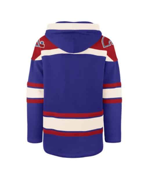 Quebec Nordiques Men's 47 Brand Blue Pullover Jersey Hoodie - Image 2