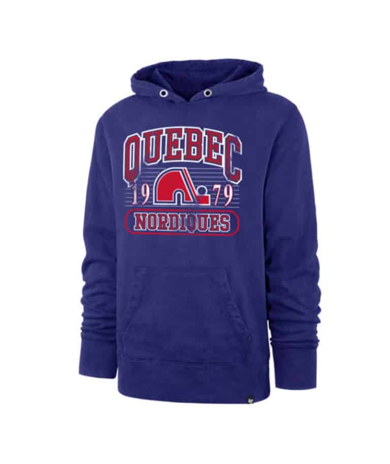 Quebec Nordiques Men's 47 Brand Blue Pullover Hoodie Detroit Game Gear