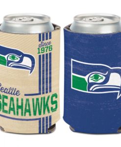 Seattle Seahawks 12 oz Blue Classic Vintage Can Cooler Holder