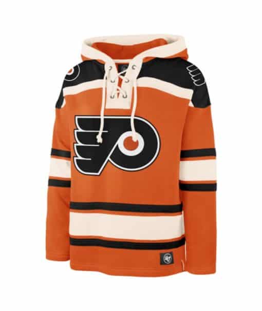 Philadelphia Flyers Men's 47 Brand Vintage Orange Pullover Jersey Hoodie