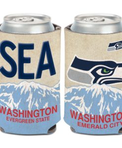 Seattle Seahawks 12 oz State Plate Can Cooler Holder