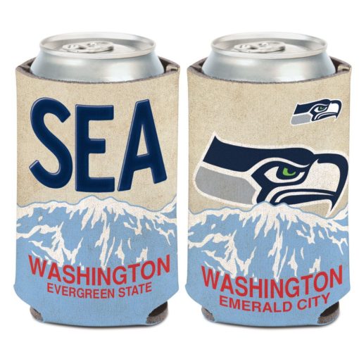 Seattle Seahawks 12 oz State Plate Can Cooler Holder