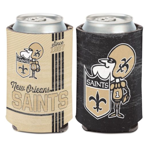 New Orleans Saints Vintage 12 oz Black Can Cooler Holder