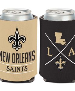 New Orleans Saints 12 oz Hipster Black Can Cooler Holder