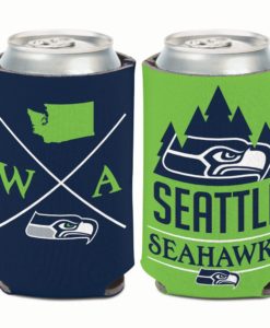 Seattle Seahawks 12 oz Hipster Navy Can Cooler Holder