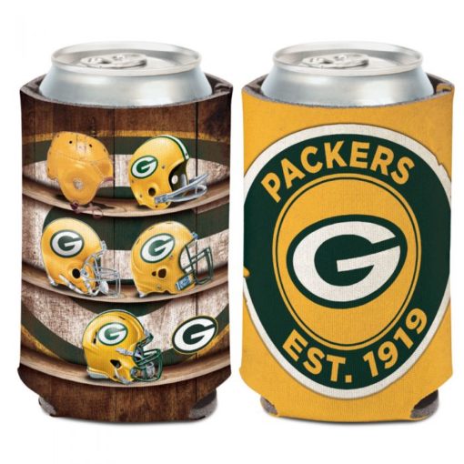 Green Bay Packers 12 oz Evolution Yellow Can Cooler Holder